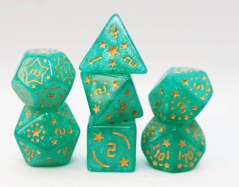 Shooting Stars: Magnesium RPG Dice Set